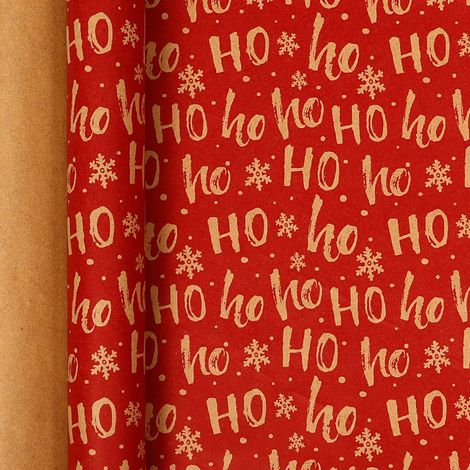 Papier cadeau de Noël (43 cm de large x 3 m de long), grand format, papier kraft écologique.