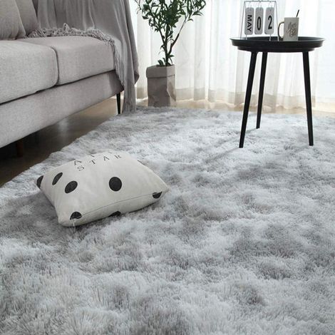 Shaggy Teppich Grau/Weiß 140x200 cm, Langflor, weich, rutschfest, modernes Design (1/5)