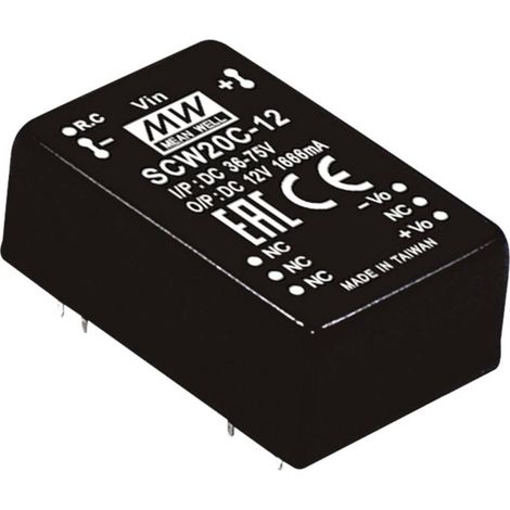 Mean Well SCW20B-12 Module convertisseur CC/CC 1.666 A 20 W Nbr. de sorties: 1 x Contenu 1 pc(s) Q122292 (1/2)