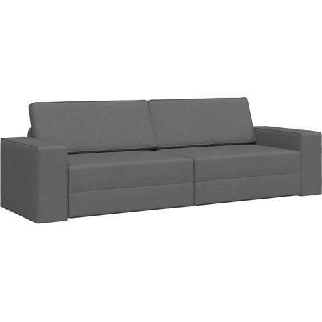 Divano letto Grigio scuro 245 x 78 x 77 cm Tessuto vidaXL (1/5)