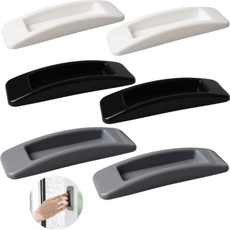 poignées autocollantes pour porte et fenêtre de placard instantanées avec ouverture pratique - Poignée autocollante pour porte coulissante - Poignée auxiliaire de cuisine(6pcs) (1/5)