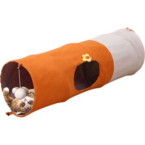 Tunnel pour chat - Tube pliable avec balle - Tente (1/5)