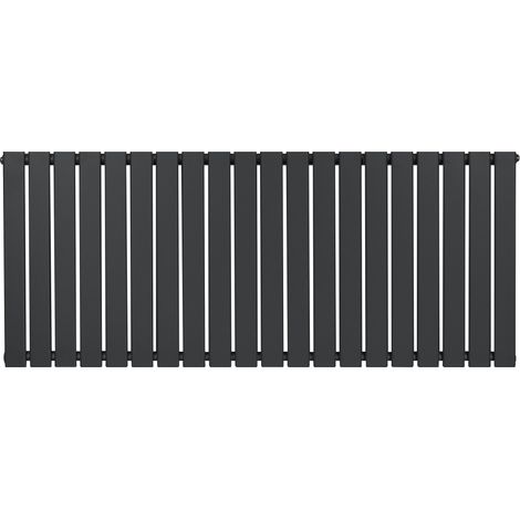 Radiateur Plat à 1 Colonne 600 x 1400 mm en Acier Carbone Gris Anthracite Chauffage Centrale Moderne Horizontale Monté Sur Mur Cuisine Salle de Bain [Brosse de Nettoyage & Supports INCLUSES]
