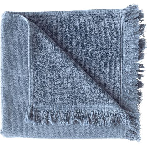 Serviette de toilette coloris bleu Bluetiful pour salle de bain 100 x 50 cm - PANGIVO