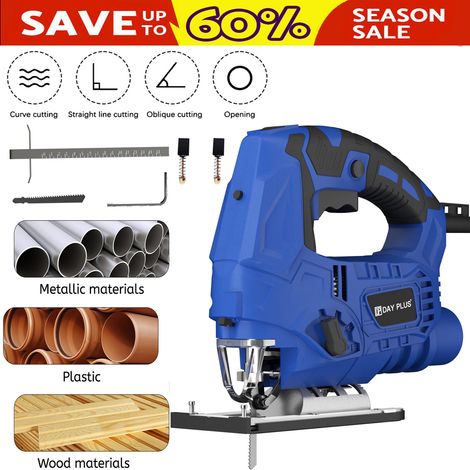 Electric Jigsaw Wood Metal Cutter Variable Speed Quick Release Blade & Worklight (1/5)