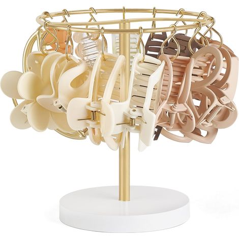 Support Pour Pinces À Cheveux - Support Organisateur En Bois Et Métal - Pour Chambre Salle De Bain Bureau - 1 Pièce (1/5)