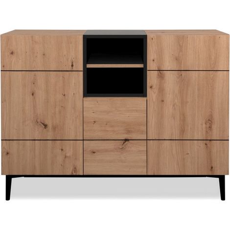 CALICOSY - Buffet 3 portes 2 niches L120 cm - Nola (1/5)