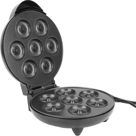 Tragbarer und kompakter Donut-Maker mit hitzebeständigem, doppelseitigem Stab für 7 Donuts. 220-V-EU-Stecker, schwarz. (1/5)
