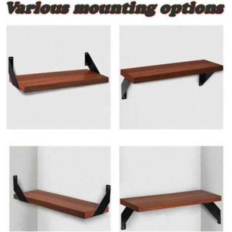 Équerre Étagère Murale - Charge Maximale 30 kg - Métal Robuste - Pour Rangement Intérieur - 20 cm - Lot de 2 (1/5)