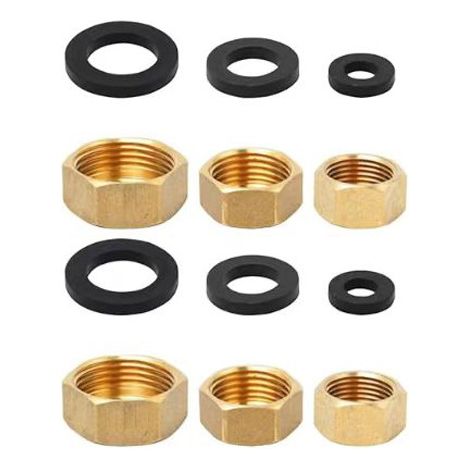 CCYKXA 6 Pièces Bouchon 3/8 -1/2 - 3/4 Femelle Arrivée D'eau pour Robinets de Jardin Extérieurs, Vannes de Machine à Laver, Raccords de Tuyaux pour Lave-vaisselle