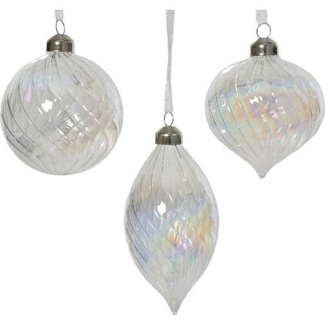Sfera natalizia varie forme iridescente
