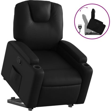 Maison Exclusive - Relaxsessel mit Aufstehhilfe Schwarz Kunstlede