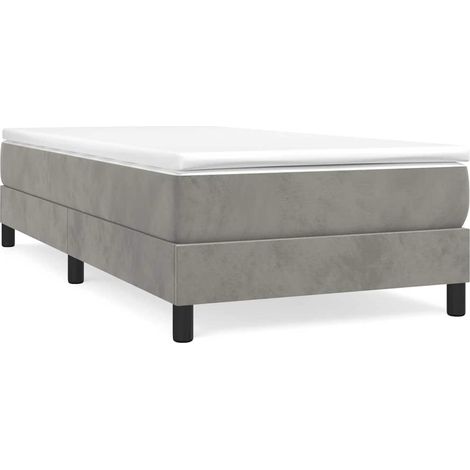 Maison Exclusive - Cadre de lit à lattes gris clair 90x200 cm velours