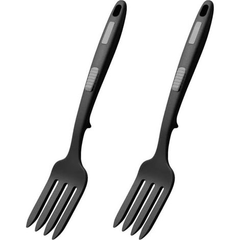 2 forchette da cucina in silicone, resistenti al calore, ideali per la pasta, multifunzionali e antiaderenti, lavabili in lavastoviglie. (1/5)