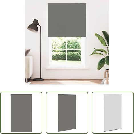 Fensterrollo -  Verdunkelungsrollo Grau 125x230cm Stoffbreite 121,6cm Polyester (1/5)