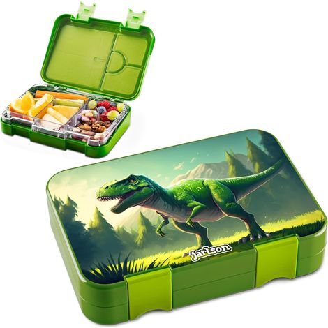 boite a gouter enfant TONI - lunch box avec 6 compartiments - Bento Box sans BPA - pour l'école et la maternelle - Lunch box jardín de infantes, escuela (1/5)