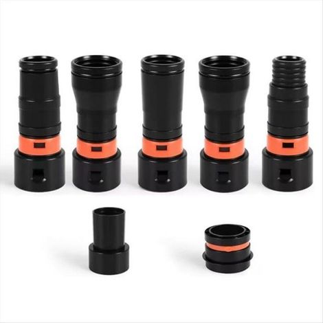 Kit D'Adaptateurs pour Tuyau de Dépoussiérage (7 Pièces) pour la Plupart des Outils Électriques de Travail Du Bois, Ponceuses et (1/4)