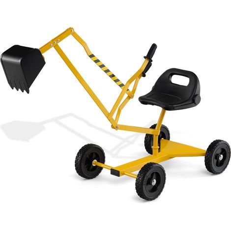 Costway – Pelleteuse enfant avec siège rotatif 360° – Pelle fonctionnelle pour bac à sable – 121 x 40 x 64 cm – Capacité 50 kg – 3 ans et plus (1/5)