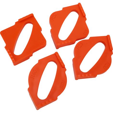 4 Radius-Frässchablonen, Frässchablone für abgerundete Ecken, Holzbearbeitungswerkzeug, Schnellbohrschablone, Holz, 4er-Set (1/5)