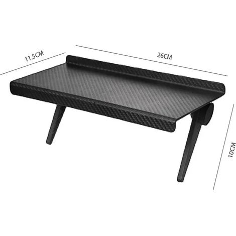 (Grand format 26 x 11,5 cm) Support de rangement pour ordinateur et écran TV, routeur sans fil et décodeur (1 pièce). Support de rangement sans perforation. Outil de précision. (1/5)