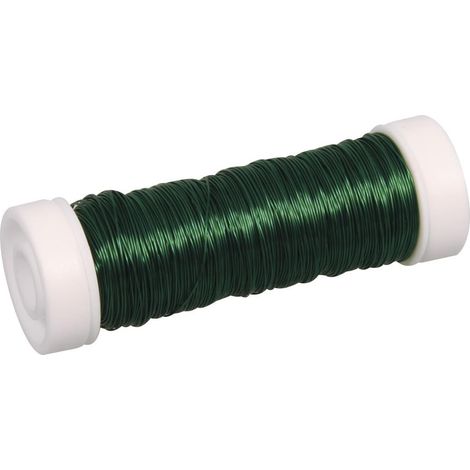 Rayher Filo Metallico per Bigiotteria, Verde Scuro, 0,30 Mm Ø, Rotolo 50 M, 2405513 (1/2)