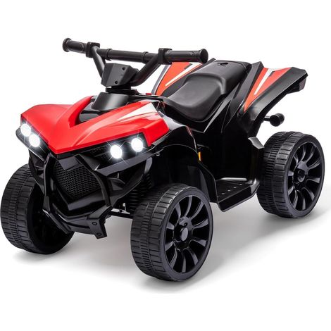 Quad Eléctrico Infantil, Coche Eléctrico para Niños con LED y Música, 1.5-3 km/h, Bocina, ATV para Niños 3+, Rojo (1/4)