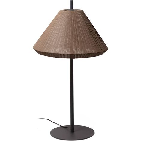 Faro SAIGON - Lampada da Tavolo Rotonda Tapered Marrone, E27, IP65 (1/4)