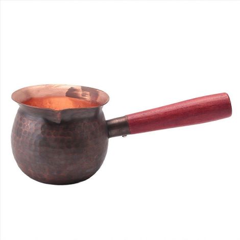 Théière en cuivre avec infuseur intégré, théière épaisse, cadeau idéal pour les amateurs de thé et de café, théière martelée, adaptée à un usage domestique, 300 ml (1/5)