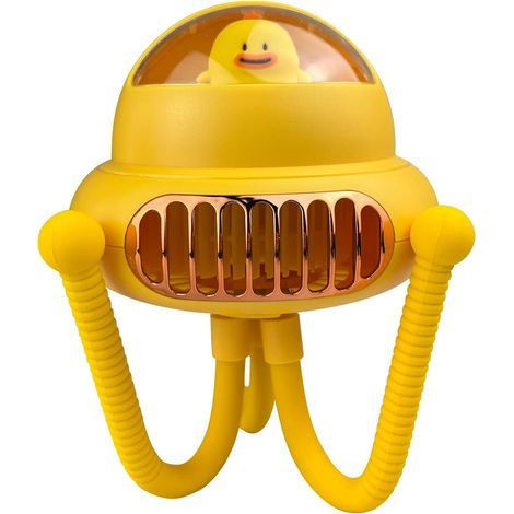 Ventilatore portatile per passeggino con batteria da 4000 mAh, treppiede flessibile e morsetto, 4 velocità, compatibile con seggiolini auto e culle. Ventilatore USB personale e portatile. (1/5)