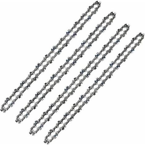 Lot de 4 Chaînes Tronçonneuse 52 Maillons Pas 3/8 LP Jauge 050 1.3mm Faible Rebond Pour Guide 14 Pouces 35 cm (1/4)