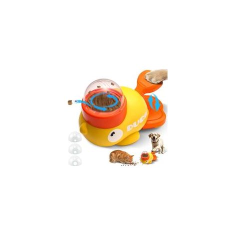 Interactive Dog Toys Food Puzzle Slow Feeder, Cat Treat Dispenser Toy Duck-Shaped Enrichment Toy for Small Medium Dogs and Cats, IQ Training and Exercise Small Animal Bowls-Crezuo (1/4)