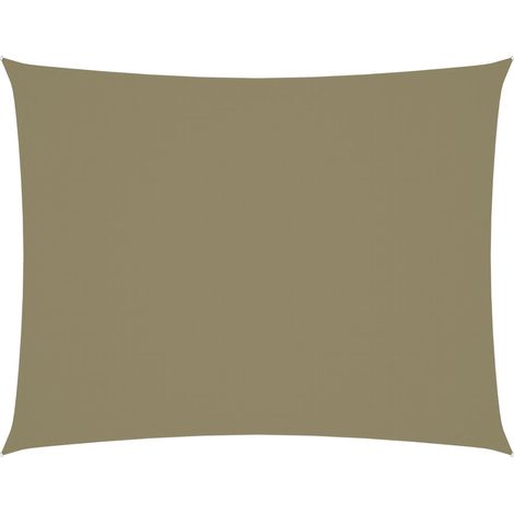 Toldo vela parasol rectangular tela Oxford 6 x 7 m beige 020009734