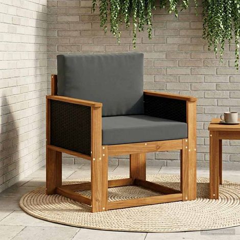 vidaXL Outdoor Middle Sofa Solid Acacia Wood Natural