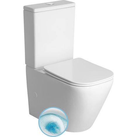 WC combiné IMALA, Vortex Rimless, siphon en S/siphon en P, blanc (1/4)