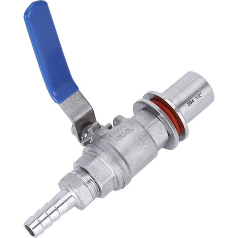 Robinet à bille fileté femelle 1/2 po en acier inoxydable 304 pour cuve de bière, accessoire de brassage amateur (1/5)
