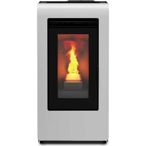 Stufa a Pellet FOCO Bianco - Mod. Cayenne 16 - Classe Energetica A++ - Cassetto Cenere Spazioso e Rimovibile (1/2)