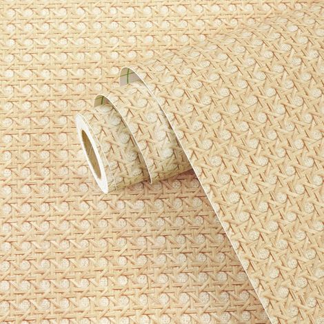 Papier Peint Bois Vintage Beige Papier Adhesif Pour Meuble Cuisine Lavable Papier Peint Autocollant Mural Chambre Salon Film Adhésif De Couleur Claire Pour Plan De Travai Armoire 40 x 200cm (1/5)