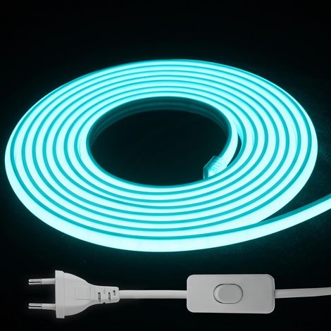 Rubans LED Type Externe 220V - Bande de Lumière de Perles LED Mise en Évidence, Étanche IP65, Pour le Jardin et la Décoration Intérieure. (Bleu, 2m) (1/5)