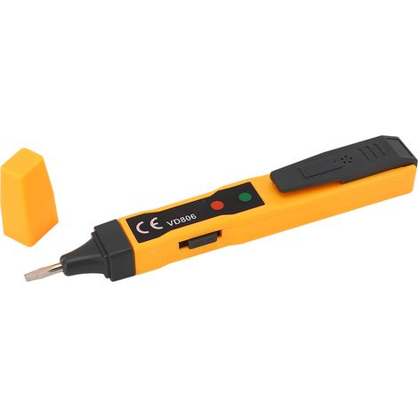 Testeur de tension sans contact, stylo détecteur, outil de test de circuit alternatif avec alarme sonore et lumineuse. (1/5)