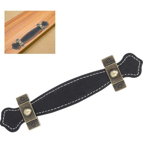Möbeltürgriff aus Kunstleder für Koffer, Kleiderschrank, Kommode oder Schrank. (1/5)