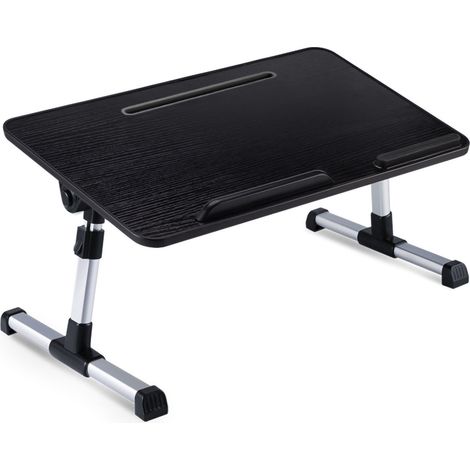 1 Table pliante,alliage d'aluminium,réglable en hauteur,antidérapante,repose-mains souples,pour lit et bureau (1/5)