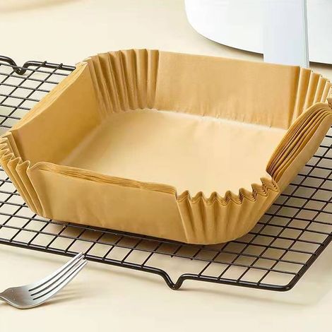 100 pièces de papier sulfurisé en silicone pour friteuse et (1/4)