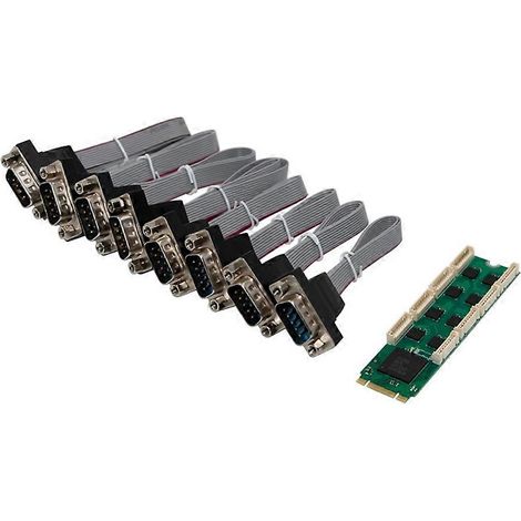 Carte série RS232 8 ports M.2 XR17V358 8S M2 B+M Key vers carte d'extension série RS232 8 ports, carte riser, contrôleur COM (1/5)