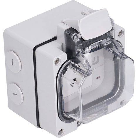 Prise étanche IP66 250V 13A pour usage extérieur, jardin et professionnel (1/5)