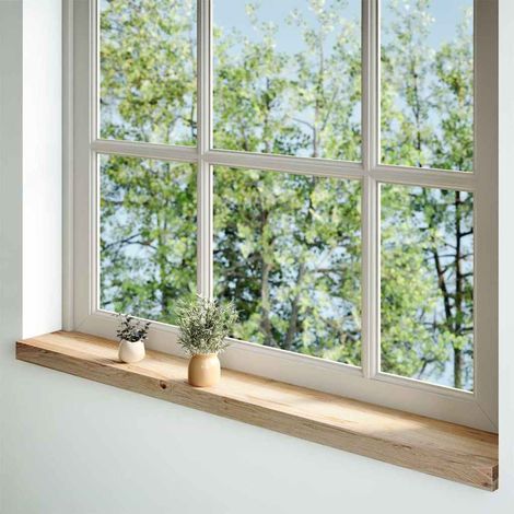 Appuis de fenêtre 2 pcs non traité 140x15x2cm bois chêne massif