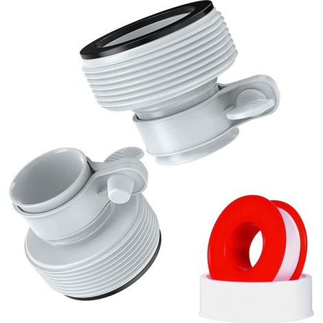 Raccord Piscine,Adaptateur Tuyau Piscine, Raccord Pompe Piscine,Adaptateur de Conversion de Tuyau B pour Raccords 1,25"-1,5",Pour l'interface de Pompe à Filtre Intex(2 Pièces) (1/5)
