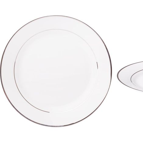 Ambition Dessertteller, weißes Porzellan, 19 cm (1/2)