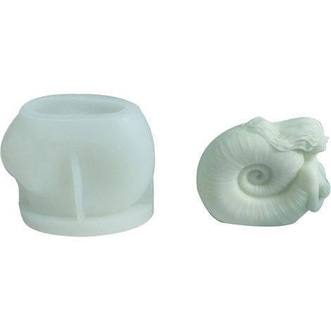 Moule En Silicone - Moule 3D Sirène Pour Bougies - Pour Cire, Résine, Plâtre - DIY Artisanal - 1 Pièce (1/5)