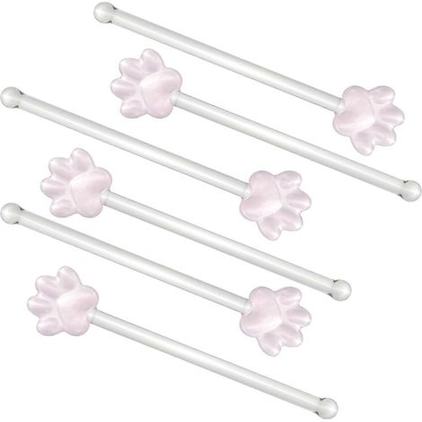 Bâtonnets mélangeurs en verre en forme de griffe de chat, compatibles avec les cocktails, lot de 6 bâtonnets de couleurs assorties (1/5)