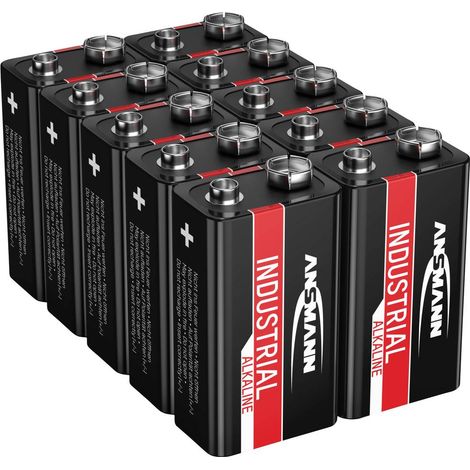 Ansmann Industrial Batteria da 9 V Alcalina/manganese 9 V 10 pz.